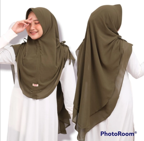 Fisky Collection - Khimar Kerut Pita Samping