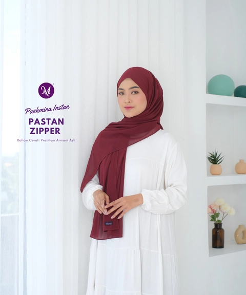 Milyarda Hijab - Pashmina Zipper Instan Milyarda Hijab Pasmina