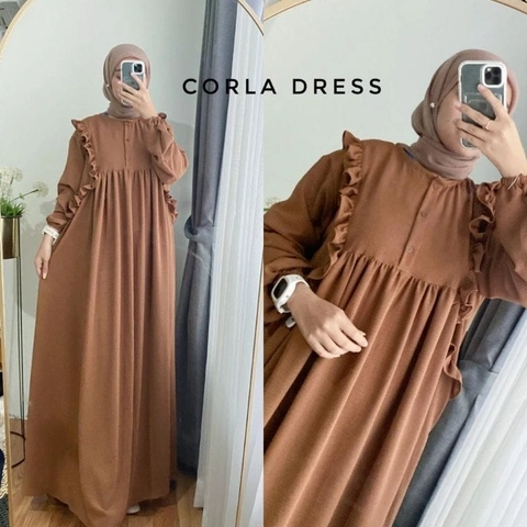 MEQA DAILY - Gamis Alisia Corla Dress Wanita