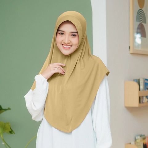 Acla Daily - Rayya Hijab Bergo Instant Oval Jersey Pad Anti Tembem
