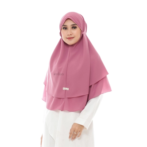 Erdua - Bergo Tasya By Erdua Bergo Double Hijab Instan Susun Diamond Crepe 2 Layer