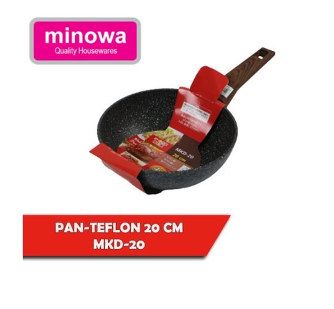 UTAMAMEGA - Minowa/ Yoshikawa Panci /Wajan / Teflon Marble Tumis Fry Pan 20 CM Anti Lengket