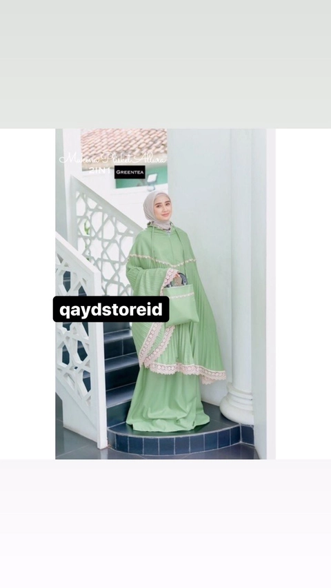 qaydstoreid - MUKENA KATUN PLISKET 2 IN 1 ALLURA FREE TASBIH
