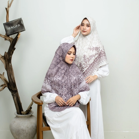 Alhasani Official Store - Hijab Instan Jumbo Sublim Motif Salwa Pet Hijab Instan Syari Bergo Syari Bergo Terbaru 2025