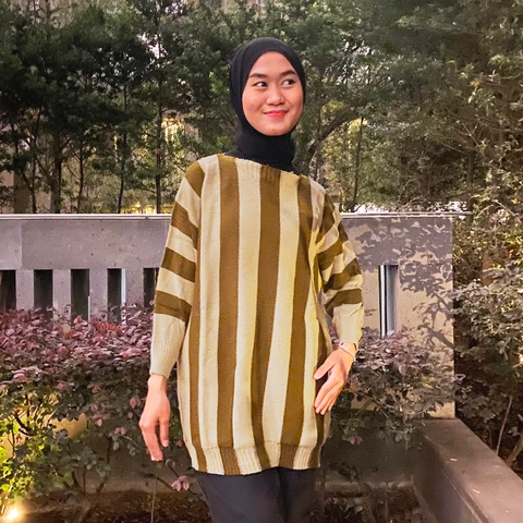 MKY Clothing - BLOUSE RAJUT GARIS-GARIS