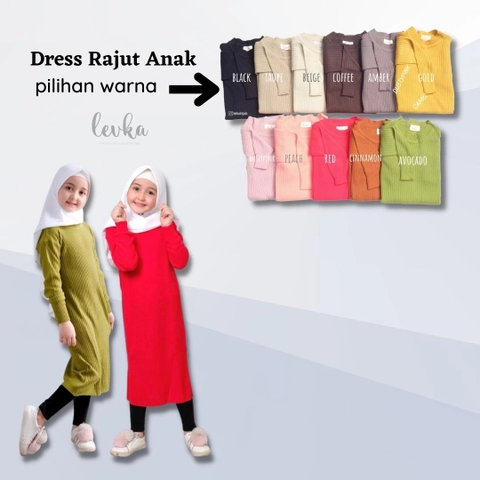 Leika - Dress Rajut Anak 6-10 tahun