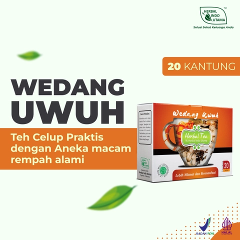 Herbal Indo Utama - Teh Celup Wedang Uwuh Herbal Indo Utama isi 20 Kantung Teh dengan Rempah Asli