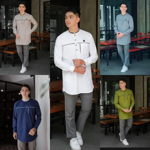 Kois Batik - Baju muslim pria lengan panjang halus lembut tebal tidak mudah kusut