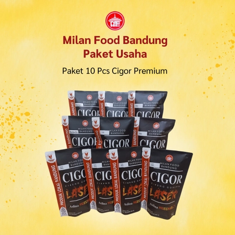 Milan Food Bandung - Paket Usaha 10 pcs Cigor Laser Snack Makanan Ringan 110 gr