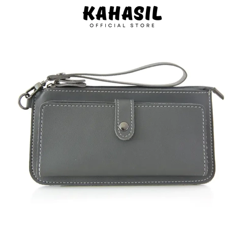 KAHASIL - Dompet Lipat Wanita Panjang Bahan Kulit PU Leather KHDP54