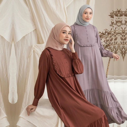 Jembar - Gamis Wanita Busui Bahan Crinkle Airflow Polos Terbaru