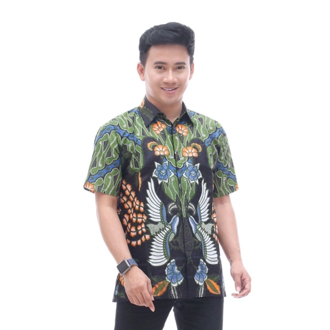 Batik Berjaya - Kemeja lengan pendek atau hem batik Harso