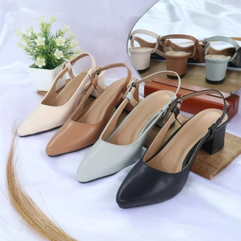 LUXIA - Sandal Selop Hels Wanita 5 Cm Alitha-01