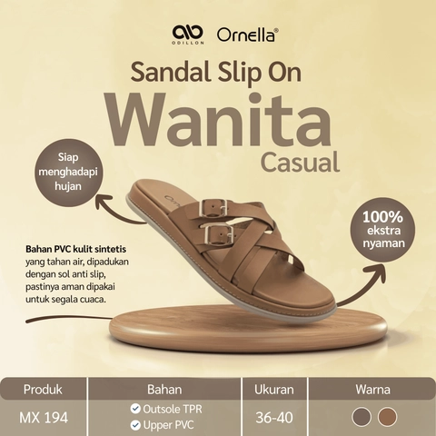 Odillon - Ornella - MX 194 / Sandal Slip On Wanita Casual