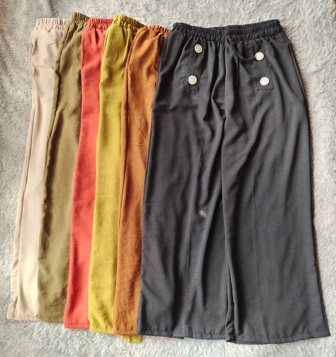 Amha Collection - CELANA KULOT AIRFLOW JUMBO KANCING VARIASI