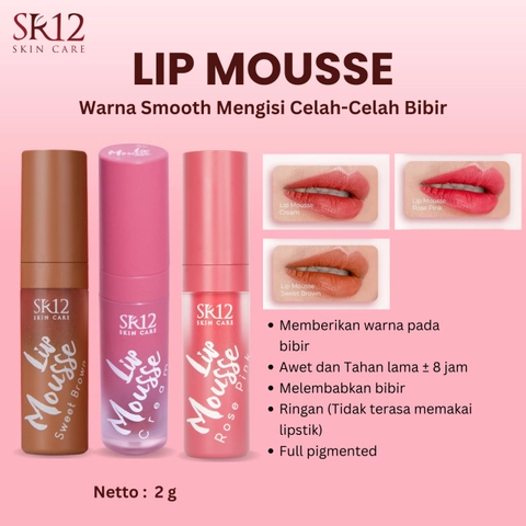SR12 Jawa Barat - SR12 Lipmousse Ringan Di Bibir Warna Pigmented Tahan Luntur