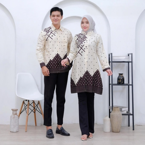 Kois Batik - Batik pria dan wanita terbaru motif piramida mahogany
