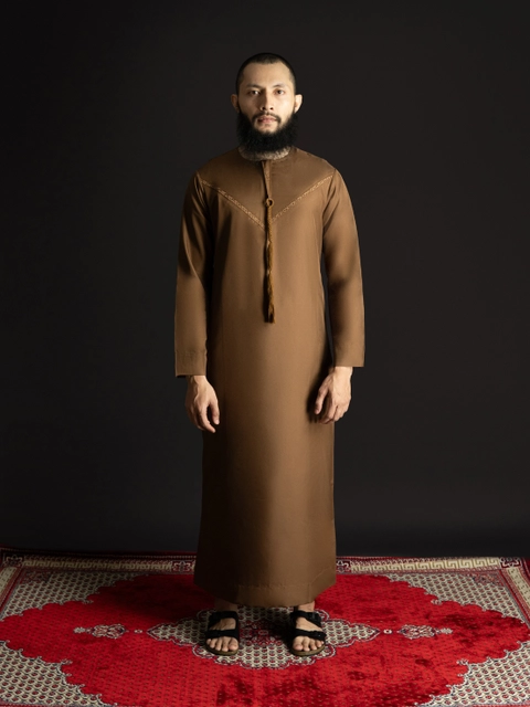Local Project - Al-Ameer Camel Brown - Jubah Pria Dewasa Gamis Lengan Panjang