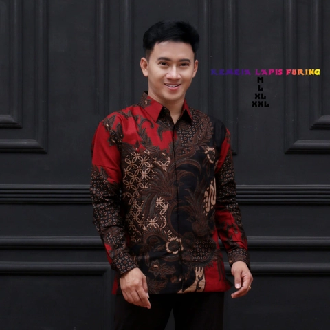 Khisna collection - Kemeja kantor / kondangan lengan panjang berlapis furing