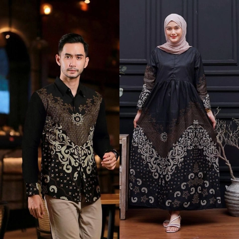 Kois Batik - Batik Coupel Gamis Dan Kemeja Modern Motif Gauri