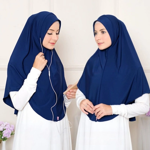 Acla Daily - Naayla Bergo Instant Soft Pad Jersey Variasi Lubang Telinga