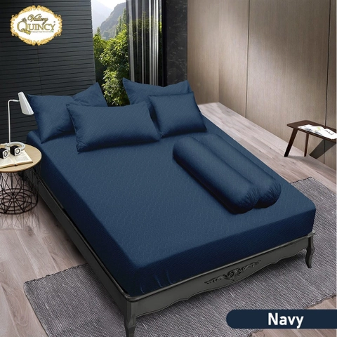 Dylan 19 [TA] - Sprei Vallery Quincy Polos Emboss 160x200 - Navy