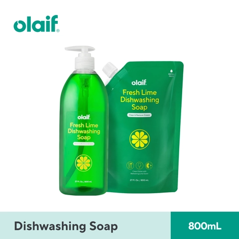 Olaif Fresh Lime Dishwashing Soap - Sabun Cuci Piring - 800mL