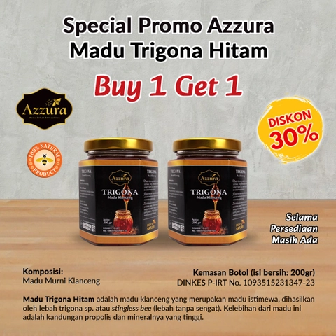 Madu Azzura - Trigona Hitam 200gr (Buy 1 Get 1)