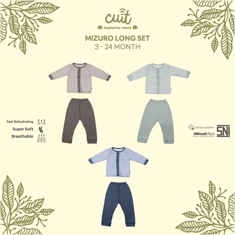 CUIT Baby 3 Bulan - 2 Tahun Set Playsuit Anak Tangan Panjang Celana Panjang Mizuro Set