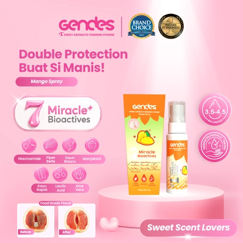 GENDES - Gendes Sweet Aromatic Feminine Care Spray with Mango 7 Miracle Bioactives