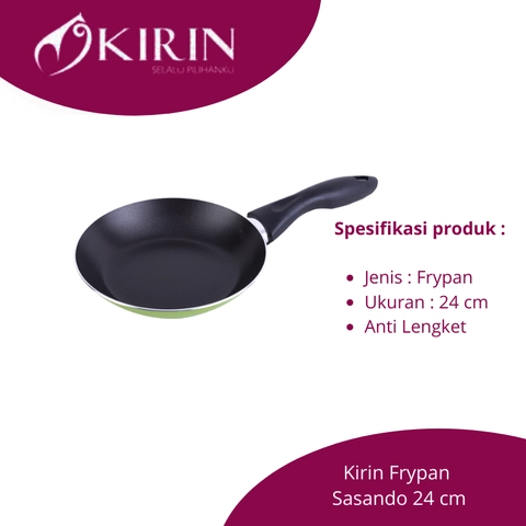 Kirin - Frypan Sasando 24 Teflon Classic 19mm 