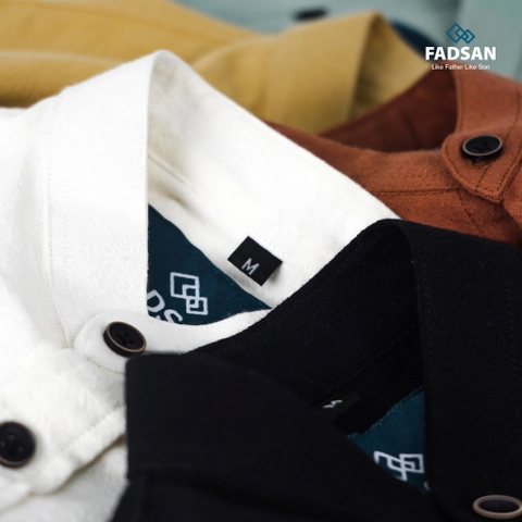FADSAN - Kemeja Semi Formal Couple Ayah dan Anak Lenan Pendek Warna Yellow -Tufy Series