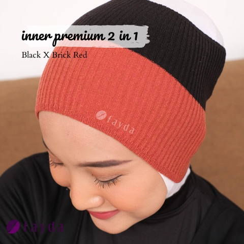Fayda - Inner Bandana Rajut 2in1 Black series
