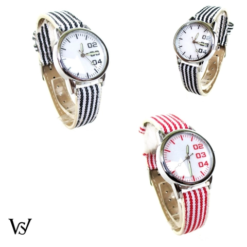 Lanc Fashion - jam tangan wanita Line Kulit Kanvas Lite 234