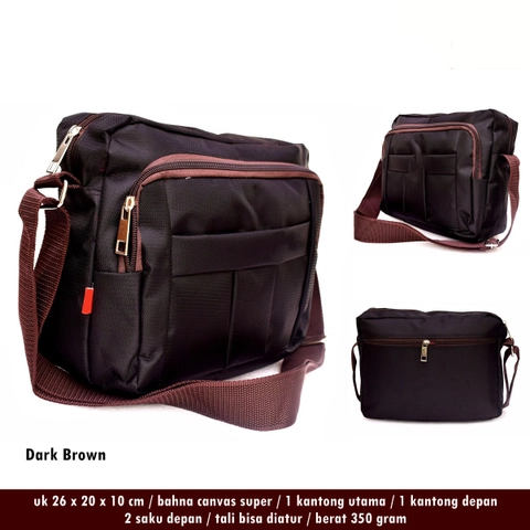 Lanc Fashion - Tas Kanvas pria selempang long Side