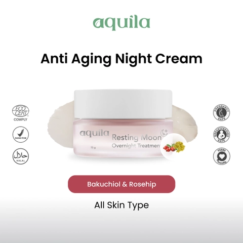 Aquila Resting Moon Overnight Treatment/Night Cream/Brightening Cream/Cream Malam/Skincare Aquila