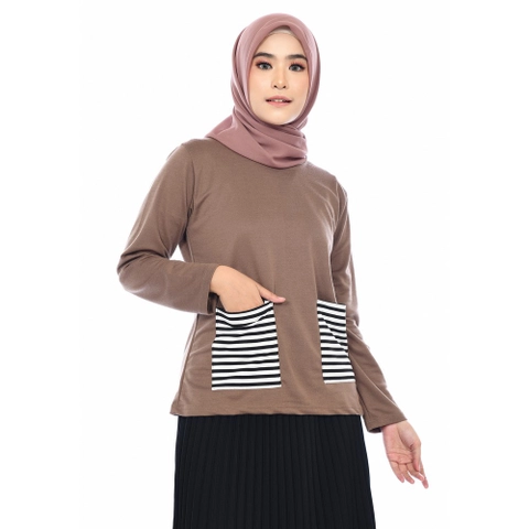 Mybamus - Twins Pocket Stripe Tops