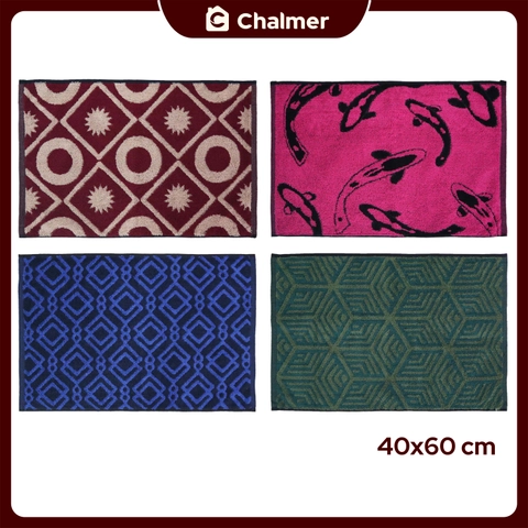 Chalmer - Keset Chalmer 40 x 60 cm Keset Handuk Motif Dapur Kamar Mandi Bolak Balik Seri A