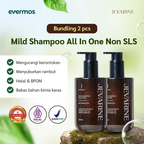 Jevarine - Mild Shampoo All In One Non SLS Bundle 2 Pcs