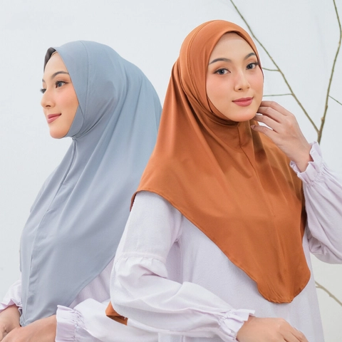 Acla Daily - Natya Hijab Daily Bergo Instant Soft Pad Malay Jersey Premium