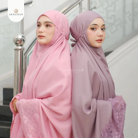 Al Baniah - Mukena Silky Premium Dewasa Renda Mewah Jumbo Wool Silk Zeera Versi 2