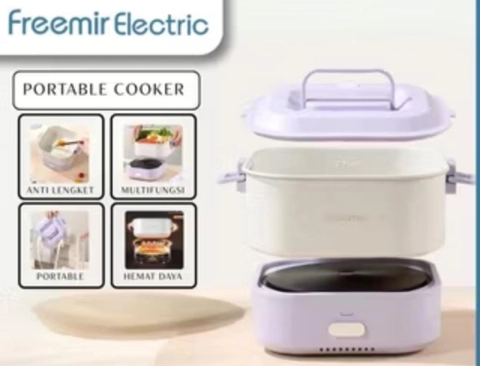 Rizki Electronics - freemir Electric Portable Cooker Lunch Box Serbaguna
