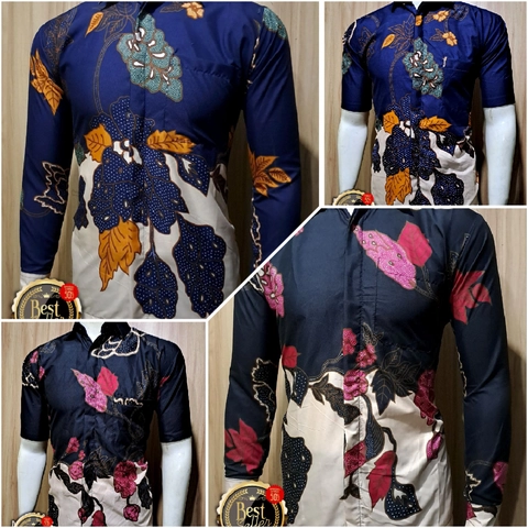 Ks muslim fashion - Batik pria dewasa terbaru motif bunga