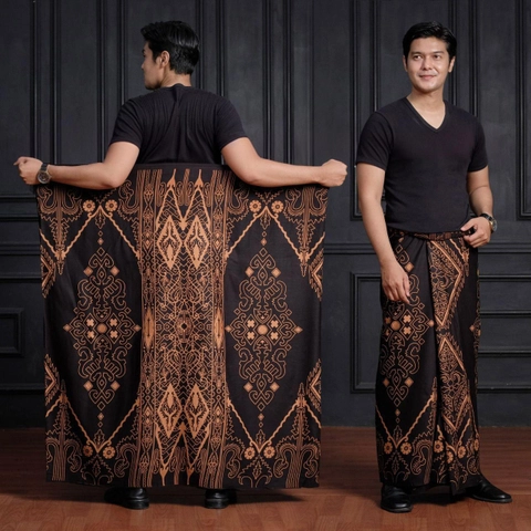 Kois Batik - Sarung Batik Pria Dewasa Modern Motif Kekinain Terbaru Free peci rajut Motif kws