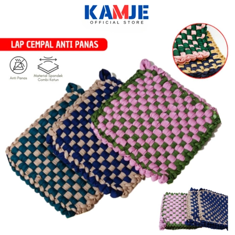 KAMJE Kain Lap Dapur Cempal Ceumpal Penahan Anti Panas Tebal KMJ220