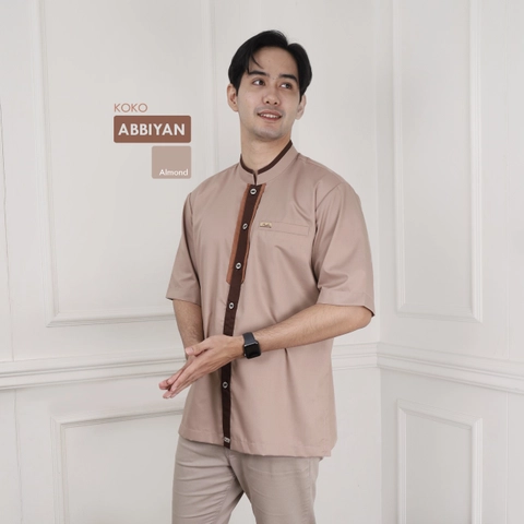 Baju Koko Dewasa Lengan Pendek Abbiyan