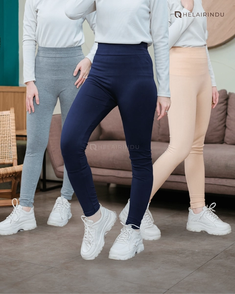 HELAIRINDU - Legging Polos Dewasa High Waist Super Stretch 45 - 80kg