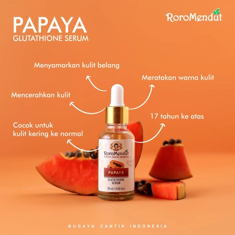 Roro Mendut Skincare - Serum Wajah Glutathione Papaya Brightening Susah Cerah