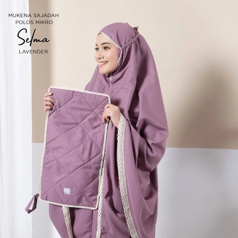 qayd - Mukena Selma Dewasa Tas Sajadah Polos Bahan Katun Mikro