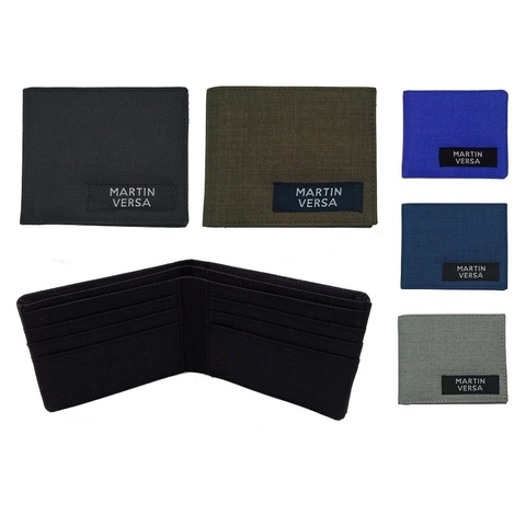 Martin Versa - Martinversa WL15 Dompet Lipat Uang Persegi Man Wallet Kain Kanvas